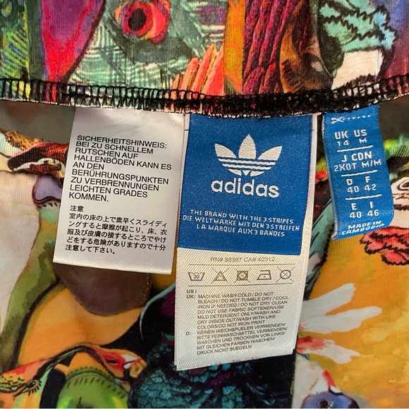 Adidas Originals Trefoil Track Suit Tropical Bird Print Jacket Pants Small OG - Picture 5 of 16